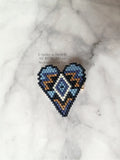 Broche tissée COEUR