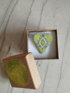 Broche tissée COEUR