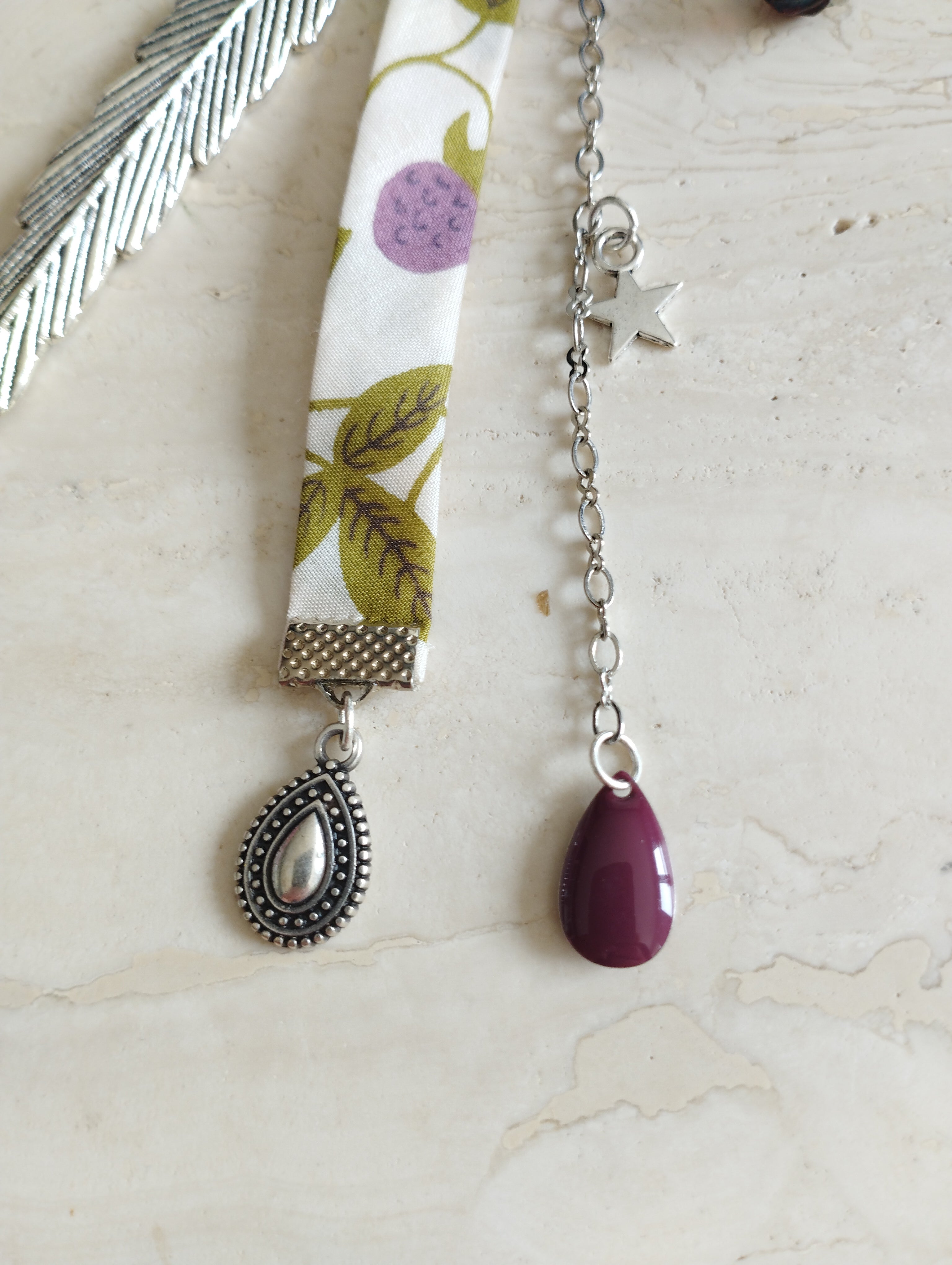 Marque-page Goutte Burgundy