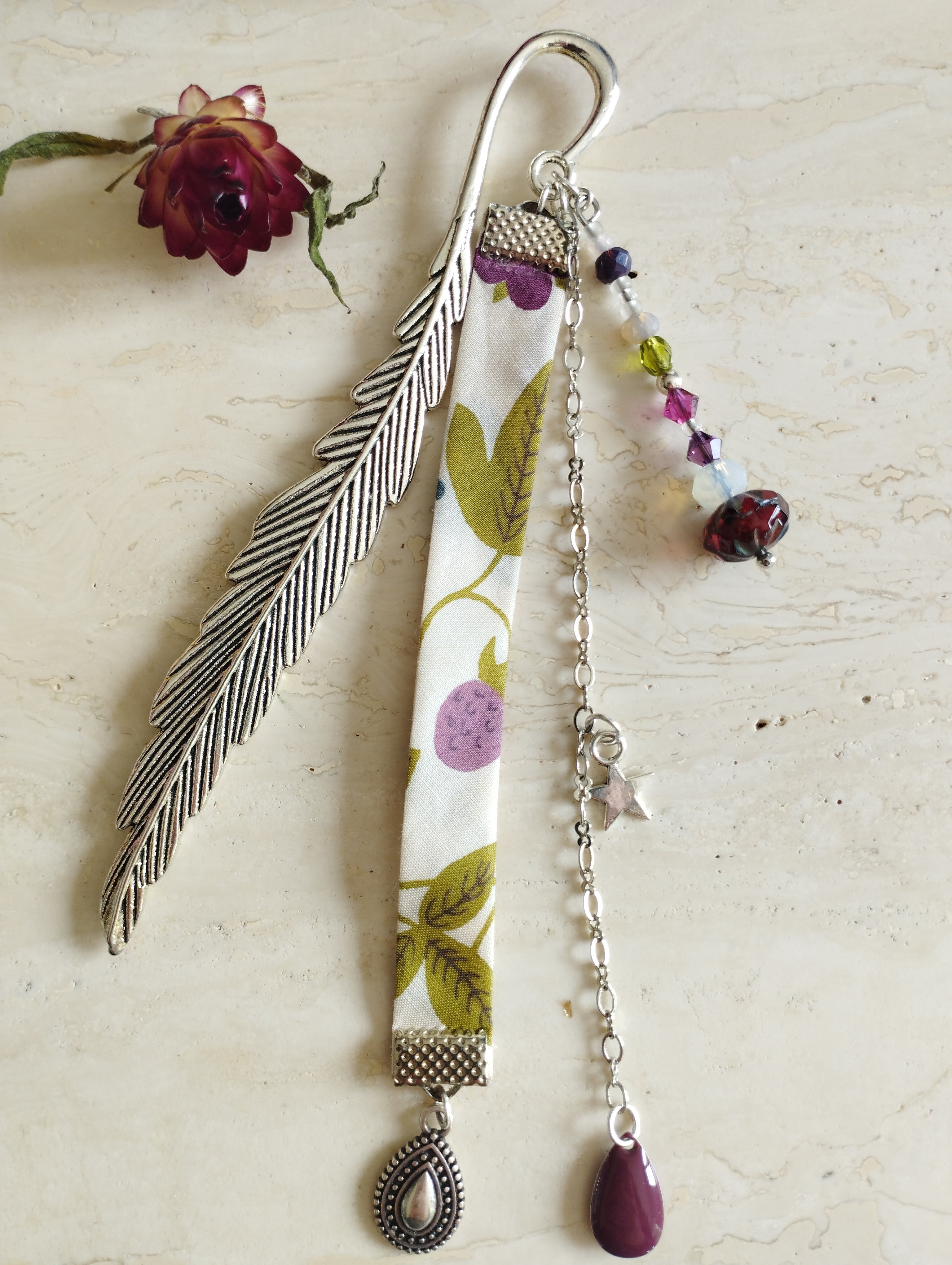 Marque-page Goutte Burgundy