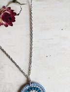 Collier Rosace Bleue