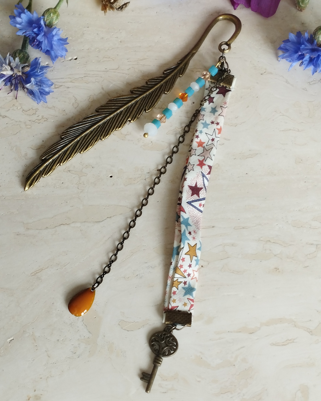 Marque-page Clé laiton vieilli